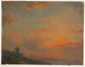 Skyundersøgelse, solnedgang af Frederic Edwin Church